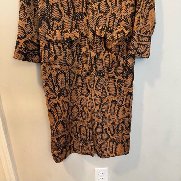 Zara Copper Python Print Midi Dress Size Small - Picture 4 of 10